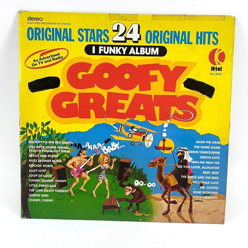 K-Tel Goofy Greats 24 Original Hits Funky Album Vinyl Record LP NU 9030 1975